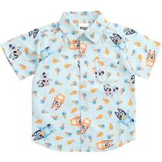 Shirts Bluey Bluey Bingo Toddler Boys Hawaiian Button Down Dress Shirt