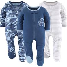 The Peanutshell Blue Camo Baby Boys 3-pc. Sleep and Play, Newborn-3 Months, Blue Blue