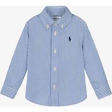 Blue Shirts Children's Clothing Polo Ralph Lauren Slim Fit Shirt - Blue/White Striped