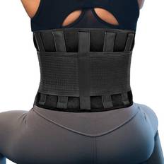 RiptGear Back Brace for Back Pain Relief and Support for Lower Back Pain Lumbar Support and Back Pain Relief Lumbar Brace and Back Support Belt for Men and Women Black Large