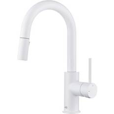 White Kitchen Faucets Kibi Luxe Pull Down Single Handle Kitchen White