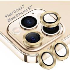 [3 1] CamLabs iPhone 13 Pro & iPhone 13 Pro Max Camera Lens Protector 4Pc Glass & Metal Gold Camera Screen Protector