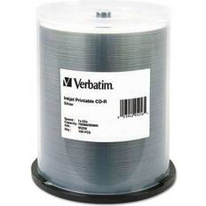 Optical Storage Verbatim CD-R Printable Recordable Disc 700 MB/80 min 52x Spindle Silver 100/Pack 95256