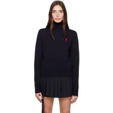 Wool Sweaters Ami Paris Navy de Cœur Turtleneck