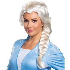 Blonde Costumes Disguise Elsa White Halloween Costume Wig for Adult