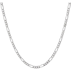 Unisex Necklaces Private Label Italian .925 Sterling Silver Chain Figaro Chain 16''