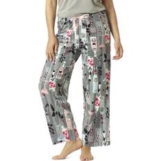 Hue Women's Printed Knit Long Pajama Sleep Pant, Frost Gray-Bottles Amore