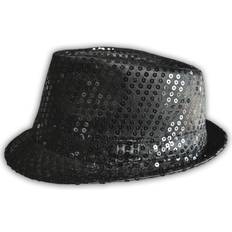 Western Fashion Sequin Fedora Hat Black