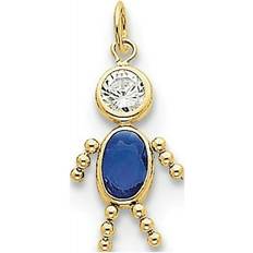 Children - Gold Charms & Pendants Jewels By Lux 10k September Boy Birthstone Charm