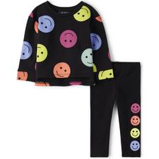 The Children's Place Black Other Sets The Children's Place The Children Place Toddler Girls 2-Piece Drop Shoulder Sweatsuit Set Sizes 12M-5T