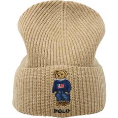 Polo Ralph Lauren Headgear Polo Ralph Lauren Solid Flag Bear Beanie Beige One