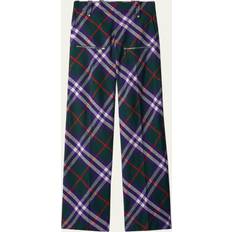 Checkered - Men Trousers & Shorts Burberry Check Wool Trousers