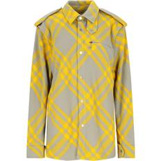 Gul - Polyamid Skjorter Burberry Uld Overshirt Til Kvinder - Gul