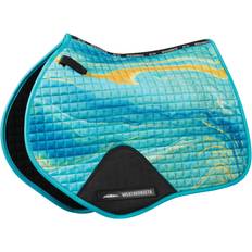 Orange Saddles & Accessories Weatherbeeta WB Prime Marble Swirl Jump Saddle Pad Blue/Orange Blue/Orange