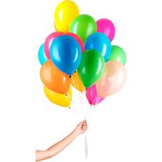 50 Latex Ballons für Helium mit Schnur Partydeko