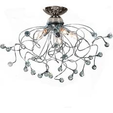 XXXlutz Trilly Loftlampe Krom Krystaller 5 Lyskilder Loftplafond