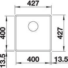 Køkkenvask hjørne Blanco Subline 400-F UXI Køkkenvask 42.7 x 42.7 cm