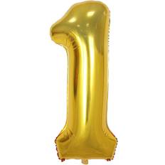 Wedding Latex Balloons Tellpet Gold Number 1 Balloon, 40 Inch