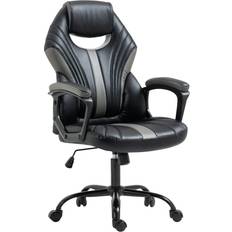 Gamer chair Vinsetto Racing Gaming Chair Gamer Chair with Armrests Swivel Wheels Black Grey