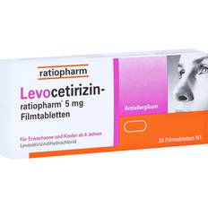 Levocetirizin-ratiopharm 5 mg pzn 15197735 20Stk. Tablette