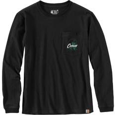 Carhartt Women Tops Carhartt Women's Womens Shamrock Graphic Long Sleeve T Shirt Black