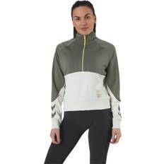 Dame - Gule Gensere Hummel Half Zip Sweatshirt Yellow, Female, Tøj, Skjorter, Gul