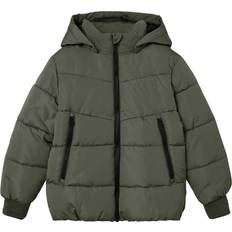 Barnkläder Name It Kid's Hooded Puffer Jacket - Beetle (13219021)