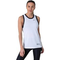 Blanco Camisetas de tirantes Nike Women's Dri-Fit Tank - Blanco/Negro