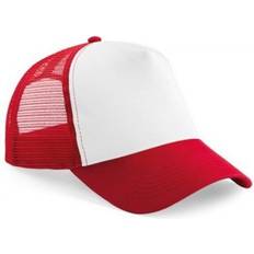 Clothing Beechfield Contrast Panel Trucker Cap Red One