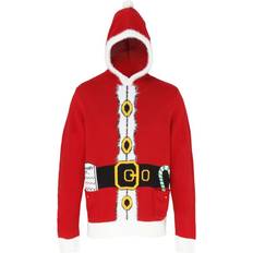 Acrylic - Hoodies Jumpers Hooded Santa Design Jumper Sweatshirt Red