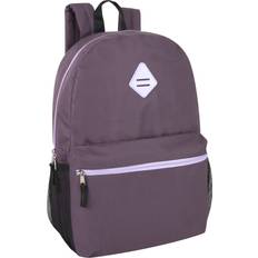 School Bags 19 Inch School Backpacks with Mesh Side Pockets – Basic Large Solid Color Backpacks for Kids, Men, Women, Travel Purple/Lilac