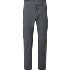 Polyamide Trousers Craghoppers Recycled Stretch 'Kiwi Pro II' Convertible Hiking Trousers Grey 32L