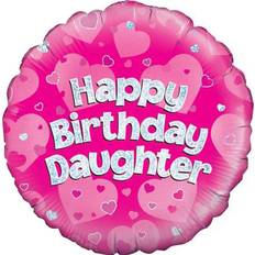 Oaktree 18 Inch Happy Birthday Daughter Pink Foil Party Balloon