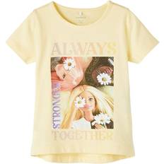 Barbie Barnkläder Name It T-shirt NmfAbeline Barbie Dubbel Cream år 104 T-shirt