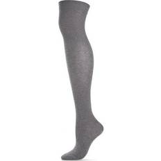 Socks MeMoi SP-10570-06018-8-9 Girls Over the Knee Flat Knit Uniform Socks Light Gray 8-9