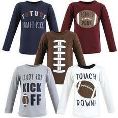 3-6M - Boys Tops Hudson Baby Baby Boys Infant Long Sleeve T-Shirts, Football Football Football