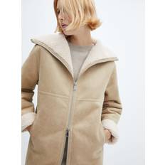 Cuir Manteaux Mango Rulo Faux Shearling Lined Coat