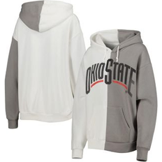 Clothing Gameday Couture Women's Gray, White Ohio State Buckeyes Split Pullover Hoodie Gray, White Gray/White