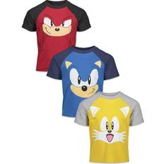 Children's Clothing Sega SEGA Sonic The Hedgehog Little Boys Pack Short Sleeve T-Shirt Red/Blue/Yellow