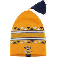 Gold - Unisex Beanies Adidas Men's Gold St. Louis Blues Reverse Retro Knit Beanie with Tassel