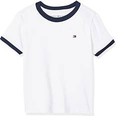 Tommy Hilfiger Tops Tommy Hilfiger Big Boys Contrast Trim Embroidered Logo Ken Tee White White