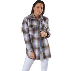 Damen - Kariert Jacken Only Deena-Oma L/S Check Shacket Cc Pnt White, Female, Tøj, jakker, Hvid