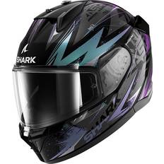Shark d skwal 3 SHARK Helmets D-Skwal 3 Graphic Motorcycle Helmet - Black/Purple