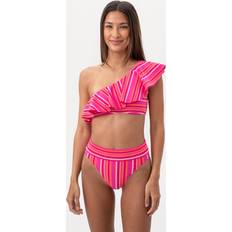 Stripes Bikinis Trina Turk Marai Ruffle Top Multi Women's Swimwear Multi