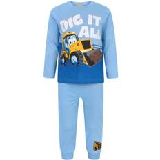 Blue Pyjamases JCB Childrens Boys Dig It All Pyjamas 5-6 Years Blue