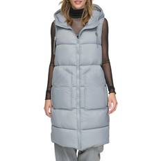 Long Vests Andrew Marc Women's Kerr Long Quilted Puffer Vest Cement