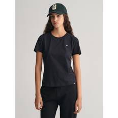 Gant Women T-shirts Gant Women Shield T-Shirt Black