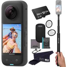 Insta360 Insta360 X3 Waterproof 360 Action Camera with 1/2" 48MP Sensors, 5.7K 360 HDR Video, 72MP 360 Photo, 4K Single-Lens, 2.29" Touchscreen, AI Editing Bundle Includes Selfie Stick,Lens Guard&256GB