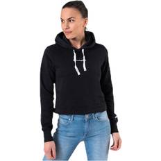 Champion Dame Gensere Champion Damen Kapuzensweat Hooded Sweatshirt KK001 Schwarz