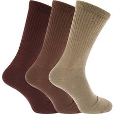 Universal Textiles Extra Wide Comfort Fit Wide Feet Diabetic Socks 3 Pairs Light Brown 6-11